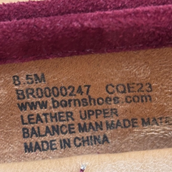 Born Burgundy Suede Loafers •Slip-on•8.5•preppy•casual•quiet luxury•scandi style - Picture 15 of 16